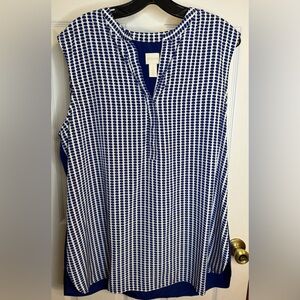 Chico’s Women’s Blue/White Tank ~ Size 3